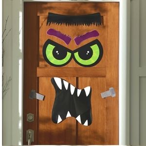Totally Ghoul Door Decor Frankie Halloween Door Cover Decoration Haunted House